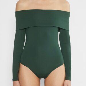 Aritzia Contour Deco Bodysuit in Scarab